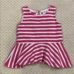 Striped Peplum Tank Top
